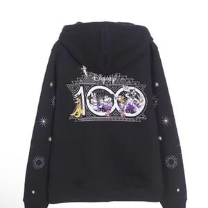 Brand New Disney 100 Anniversary Unisex Zippered Hoodie